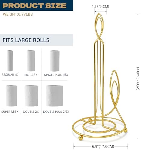 Candle Shaped Paper Towel Holder, Countertop-Decorative Farmhouse Tissue Paper - Image 2