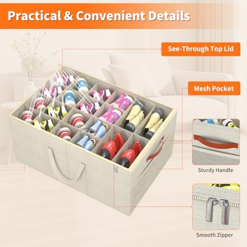 Aokeyee 2 Pack Shoe Organizer for Closet, Large Shoe Storage Box - Image 4