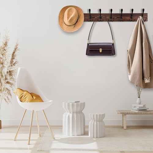 Kuhome 32.2'' Large Coat Rack Wall Mount Coat Hooks Coat Hanger - Image 4