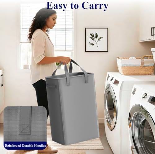 Optish 75L Slim Laundry Hamper, Large Laundry Basket - Image 5