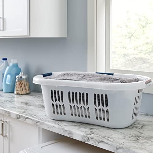 Rubbermaid Laundry Basket XL Hip-Hugger Basket 2.1-Bushel White Laundry - Image 5