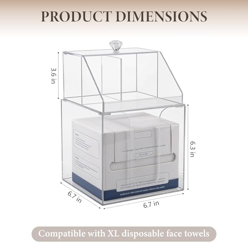 Anyoifax Disposable Facial Towels Storage Double Layer Acrylic Box - Image 6