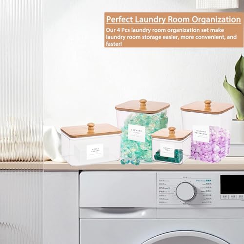 4 Pack Laundry Pods Container, Scoops & Labels - Image 5