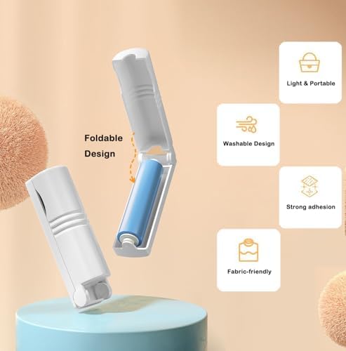 Mini Reusable Lint Roller 8 Pack, Washable Sticky Gel Lint Remover - Image 6