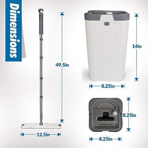 X3 Mop, Separates Dirty and Clean Water, 3-Chamber Design, Flat Mop and Bucket - Image 5