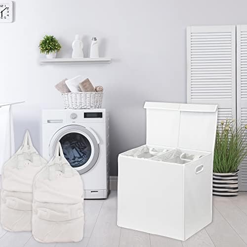 Simple Houseware Double Laundry Hamper - Image 4