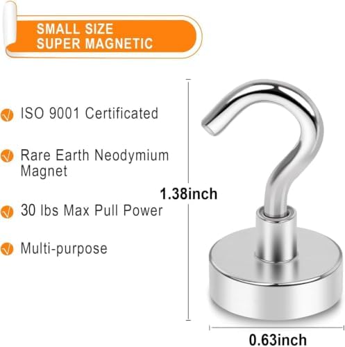 MIKEDE Magnetic Hooks 30Lbs+ Strong Magnetic Hook - Image 2