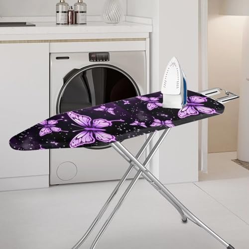 Flashideas Purple Butterfly Ironing Board Cover and Pad- 52" x 13" Iron Board - Image 2