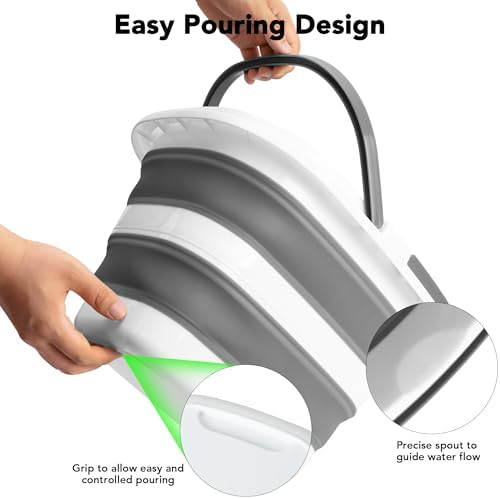 2 Pack Collapsible Mop Bucket, 16L Plastic Bucket - Image 4