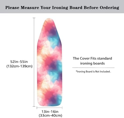 Tie-Dye Gradient Ironing Board Cover, Abstract Watercolor Contrast Stretchy - Image 5