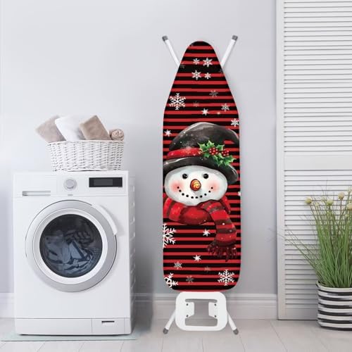 Xmas Ironing Board Cover Christmas Snowman Resist Scorching Extra Wide Ironing - Image 3
