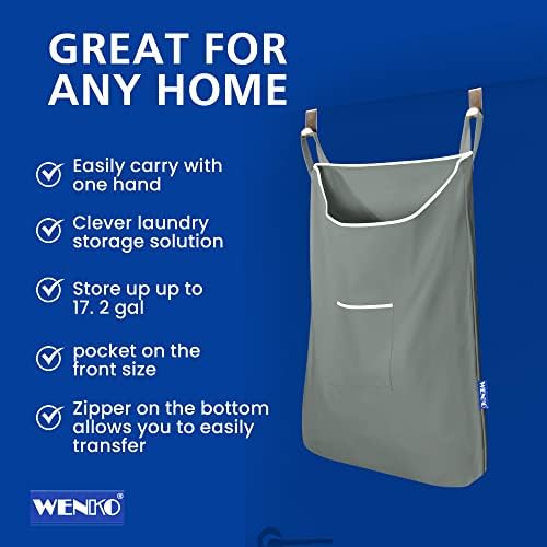 WENKO Laundry Hamper Bag Hanging, Over The Door Basket - Image 3