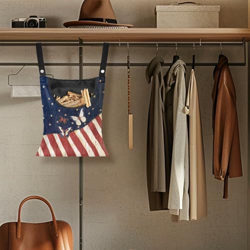 American Flag Clothespin Bag Butterfly Clothespin Bag - Image 5
