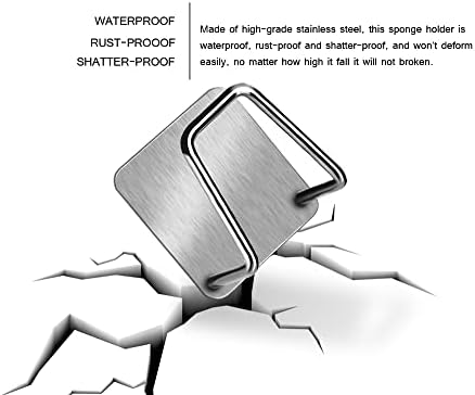 Sponge Holders for Kitchen Sink Adhesive Sponge Holder Sink Caddy Stainless - Image 2