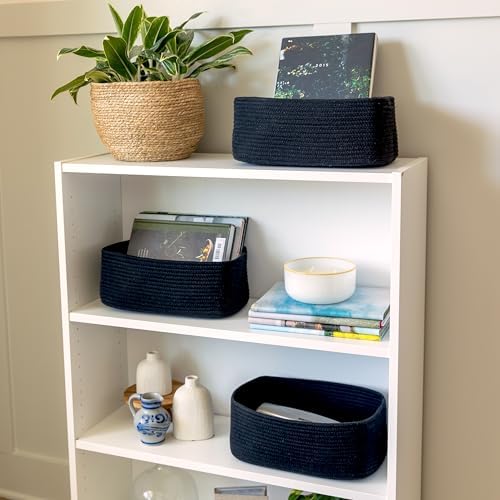 NaturalCozy 13.5”x8.5”x5.5” Rectangle Storage Baskets - Image 3