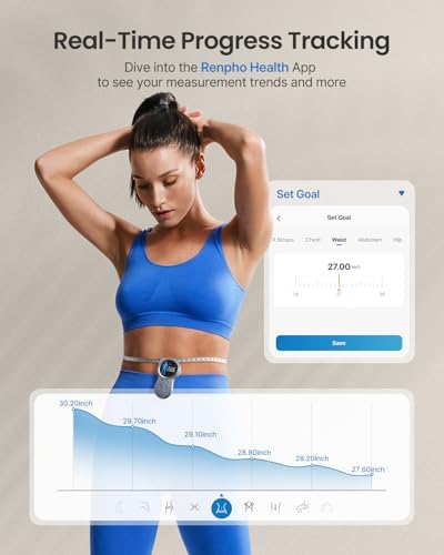 RENPHO Smart Tape Measure with Large Display, Fitness Shape, Measure - Image 5