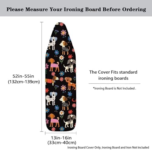 Cartoon Dog Ironing Board Cover 15x54 Inch Applicable Standard Size Cute Puppy - Image 3