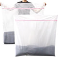 Extra Large Mesh Laundry Bags Washing Bag 2Pack Delicates Bag and Zipper by RUIQINQI