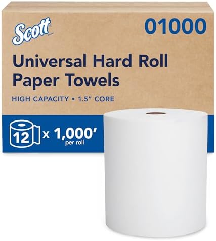 Scott Professional Hard Roll Paper Towels, 12 Rolls x 1000' by Scott%C2%AEProfessional