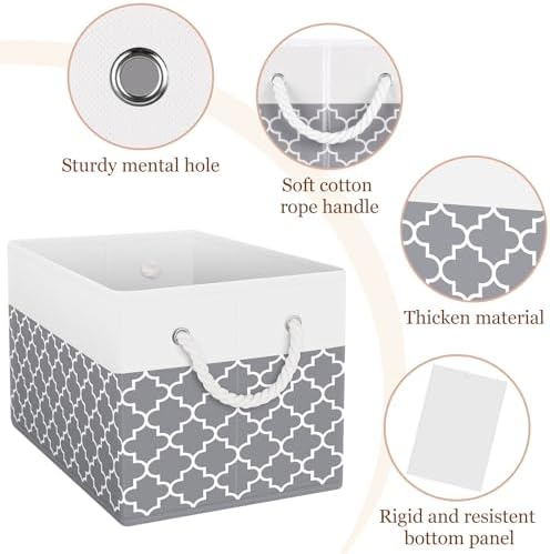 Fab totes Storage Bins 2-Pack, Foldable Storage Baskets - Image 4