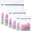 6-Pack Honeycomb Zipper Laundry Bags, Durable Mesh Wash Bags by Bekecidi
