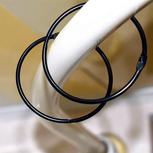 Black Shower Curtain Rings 2 Inch Metal Round Ring Rustproof - Image 3