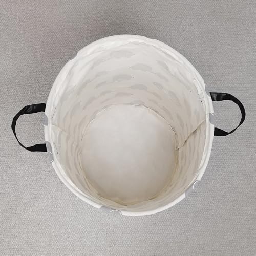 Round Laundry Basket Collapsible Storage Hamper Love Elephant - Image 7