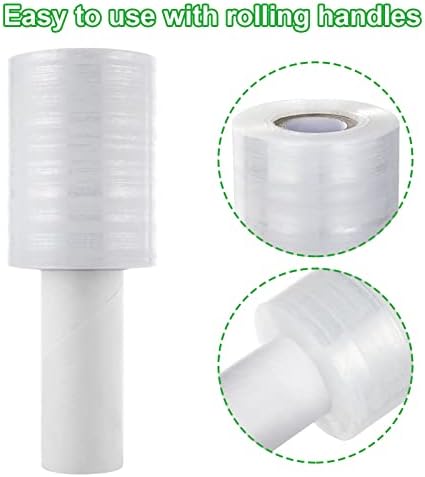 6 Pack 80 Gauge Stretch Wrap Film, 4 in x 1000 ft - Image 3