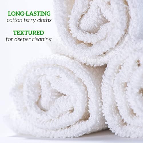 GREEN LIFESTYLE Cotton Wash Cloths 14" x 17" 50 Pack - Image 4
