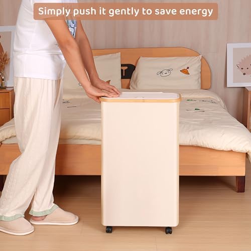 Slim Laundry Basket with Wheels, Narrow Hampers - Image 4