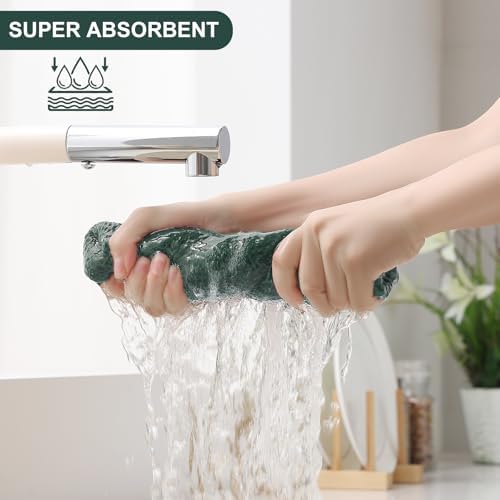 Homaxy 16 Pack 100% Cotton Kitchen Towels and Dishcloths Set - Image 3