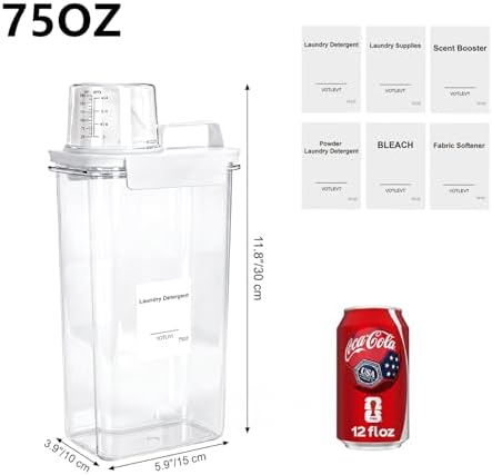 75OZ Laundry Detergent Dispenser, Liquid Laundry Soap Dispenser, Fabric - Image 2