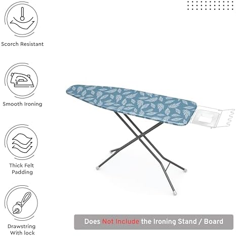 Encasa XO Ironing Board Cover and Pad, Thick Felt 54"x15" - Image 3