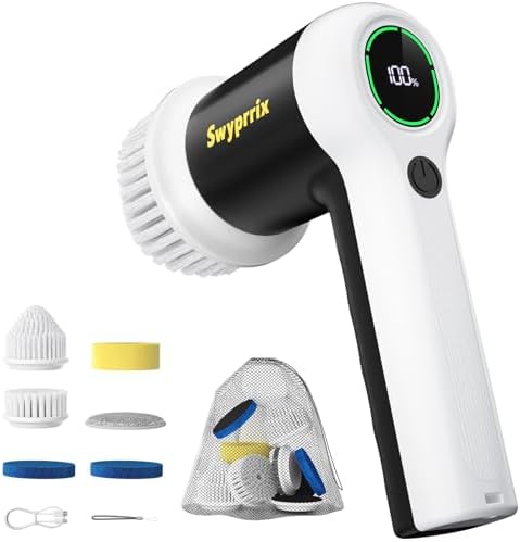 Electric Spin Scrubber for Bathroom and Shower Cleaning SD-CTB02 by Swyprrix