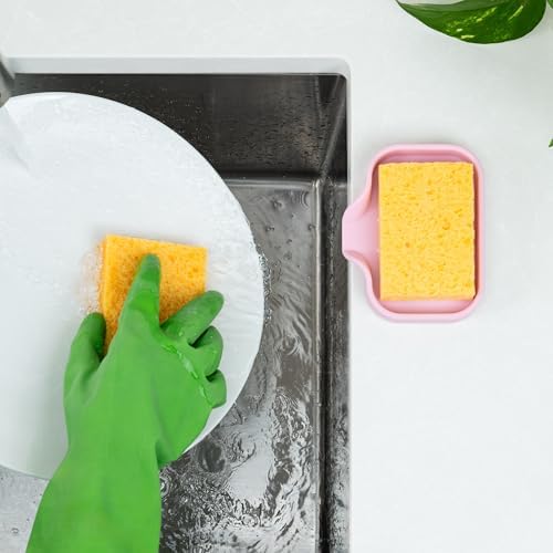 Zulay Kitchen Small Silicone Sponge Holder – Space-Saving Sink Organizer Tray - Image 6