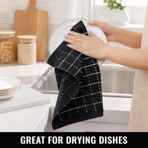 Kitinjoy 100% Cotton Terry Kitchen Dish Cloths, 12”x 12” - Image 5