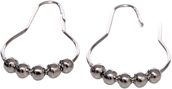 Shower Curtain Hooks, Decorative Rust Proof Stainless Steel Shower Curtain Hooks - Image 3
