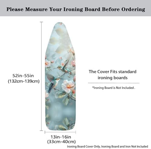 Hummingbird Design Ironing Board Cover and Pad Elastic Edge - Image 5