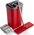 BOSHENG Mop and Bucket with Wringer Set, Flat Mop and Bucket, Squeeze Floor Mop by BOSHENG