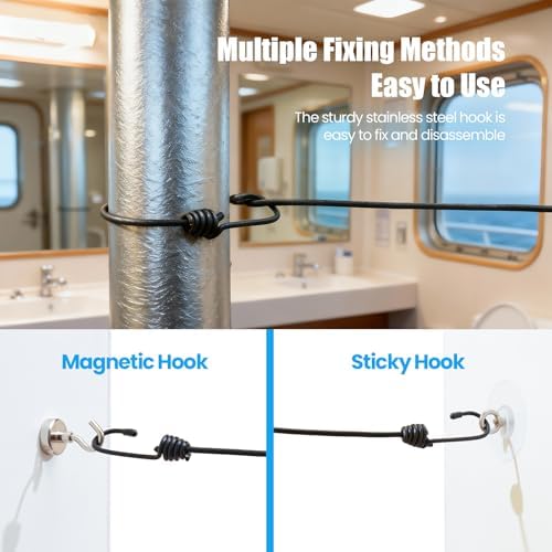 Magnetic Clothesline for Cruise Ship, Portable Clothes Line for Traveling - Image 3