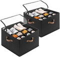 StorageWorks 2-Pack 32-Pair Fabric Shoe Storage Bins by StorageWorks