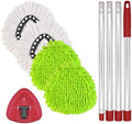 Spin Mop Replacement Head Base Handle, 4-Section 30-to-58 inch Mop Replacement by MopHeadsReplacements