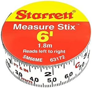 Starrett Tape Measure Stix, 3/4" x 72", S12 Style by Starrett