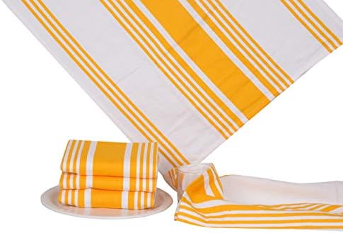 Urban Villa Kitchen Towels Cotton Dish Towels 20”x30” Yellow Wht - Image 4