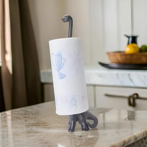 Cast Iron Dinosaur Paper Towel Holder - Image 2