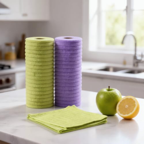 20PCS Cleaning Cloth, Reusable Wet & Dry Use Lint-Free Cleaning Rags 10"*10" - Image 3