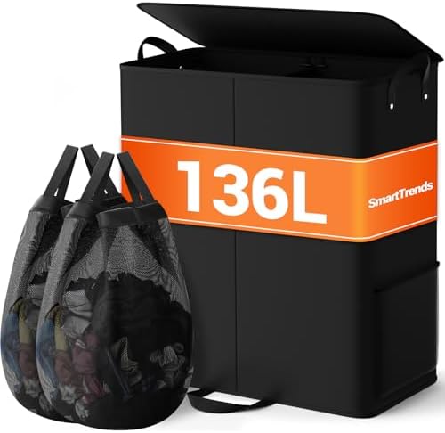 136L 2 Section Laundry Hamper by Unknown