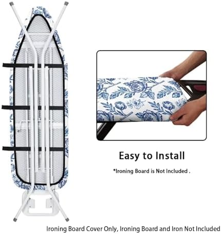 Blue Flowers Ironing Board Cover - Image 4