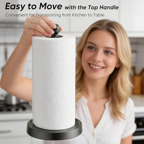 theaoo Paper Towel Holder Countertop, One-Handed Tear - Image 5