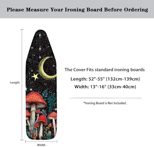 Moon Mushroom Ironing Board Cover and Pad Soft Ironing Board Cover, Non Stick - Image 6